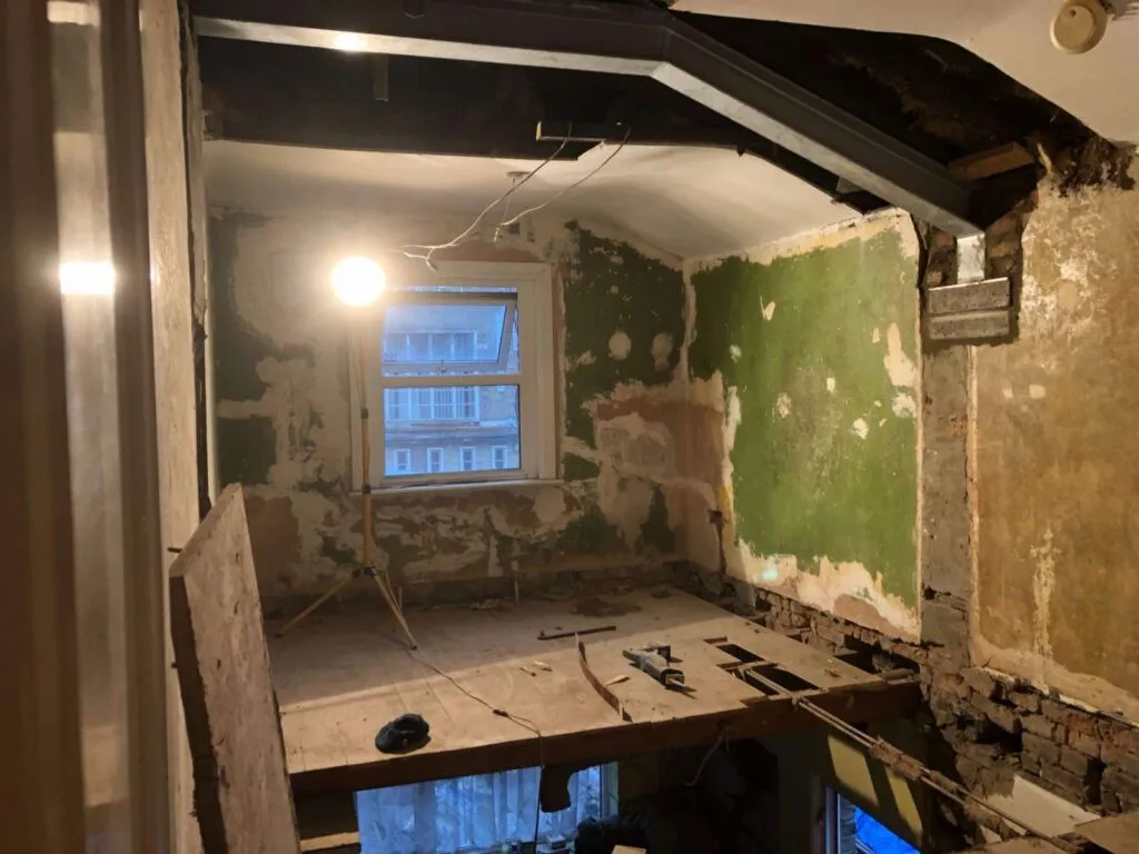 Under construction, whole house renovation in Peckham, London Under construction, whole house renovation in Peckham, London