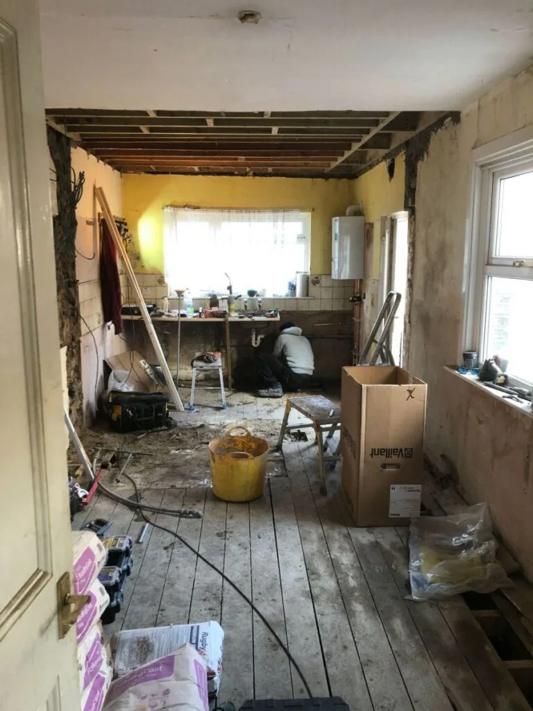 Under construction, whole house renovation in Peckham, London Under construction, whole house renovation in Peckham, London