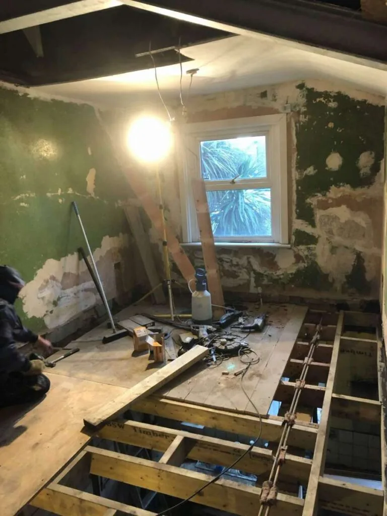 Under construction, whole house renovation in Peckham, London Under construction, whole house renovation in Peckham, London