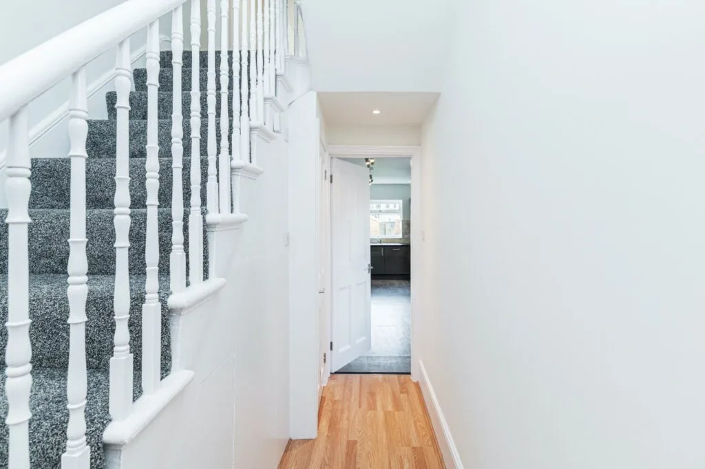 Corridor, stairs, main entrance to the main kitchen, Peckham, London Corridor, stairs, main entrance to the main kitchen, Peckham, London