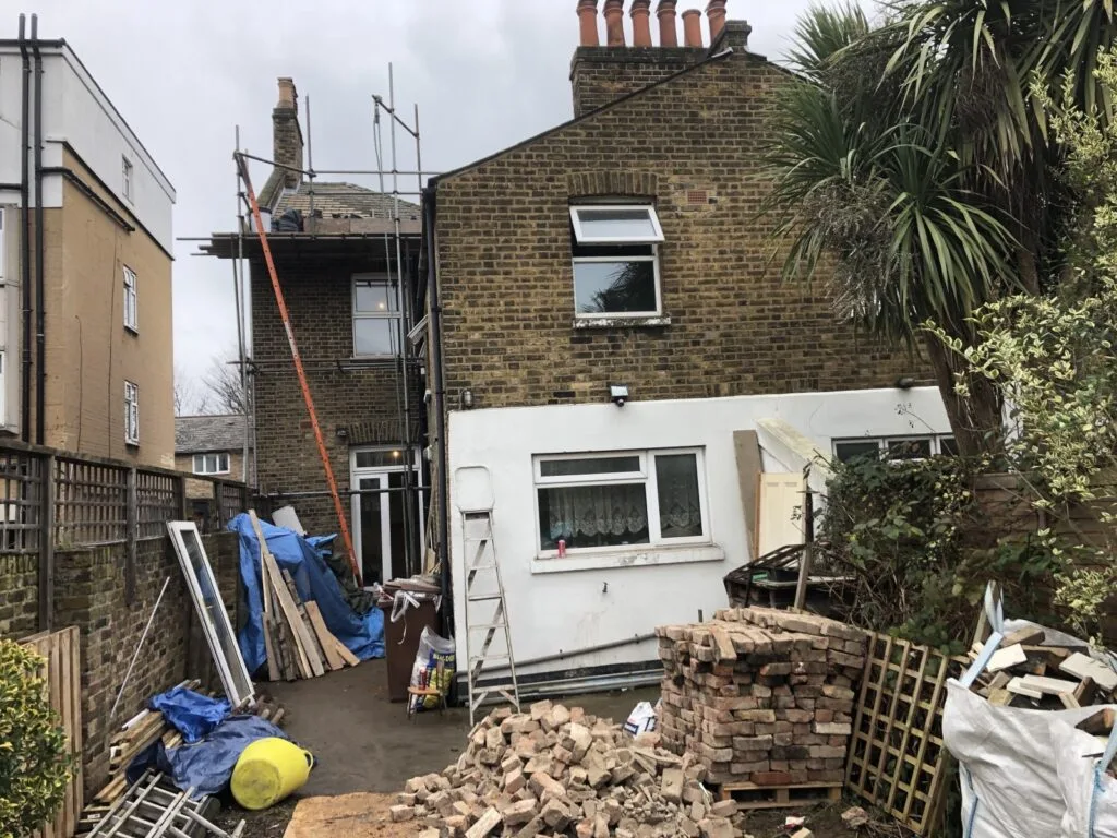 Under construction, whole house renovation in Peckham, London Under construction, whole house renovation in Peckham, London