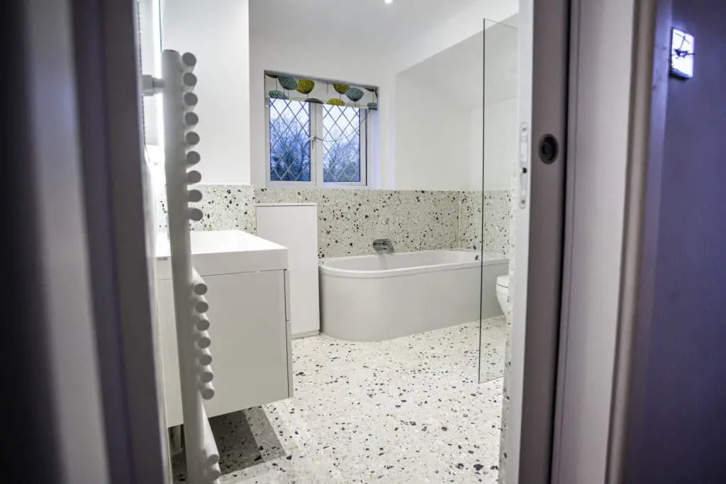 Completed bathroom renovation