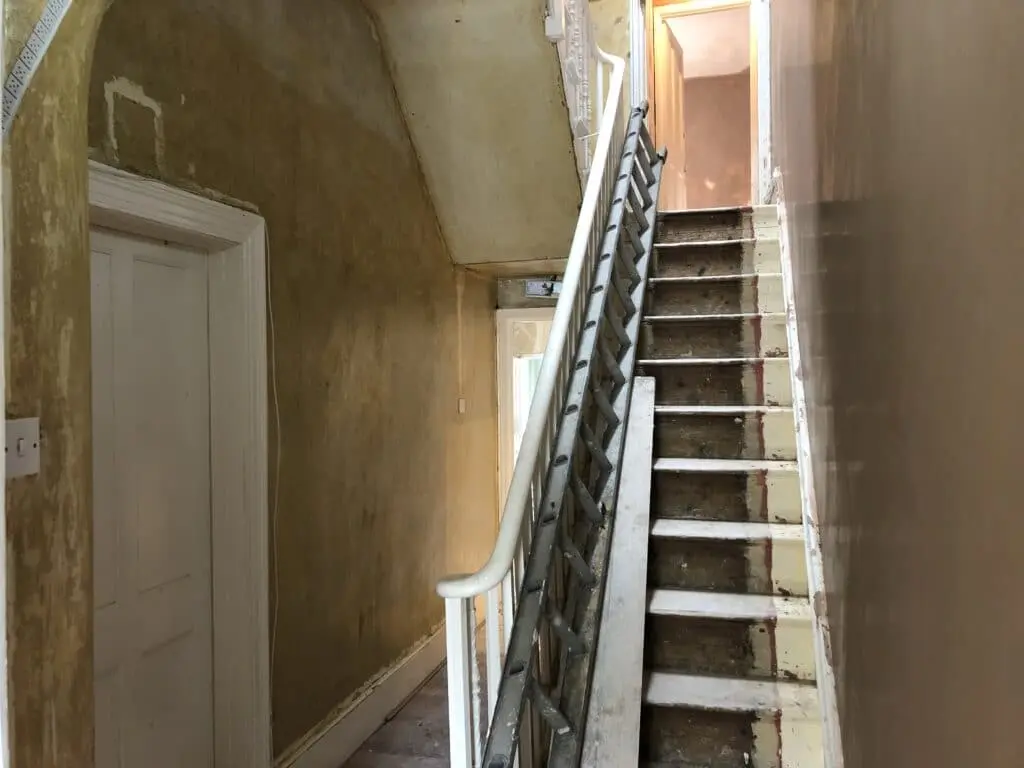 Six bedroom house renovation before and under construction at Peckham in London