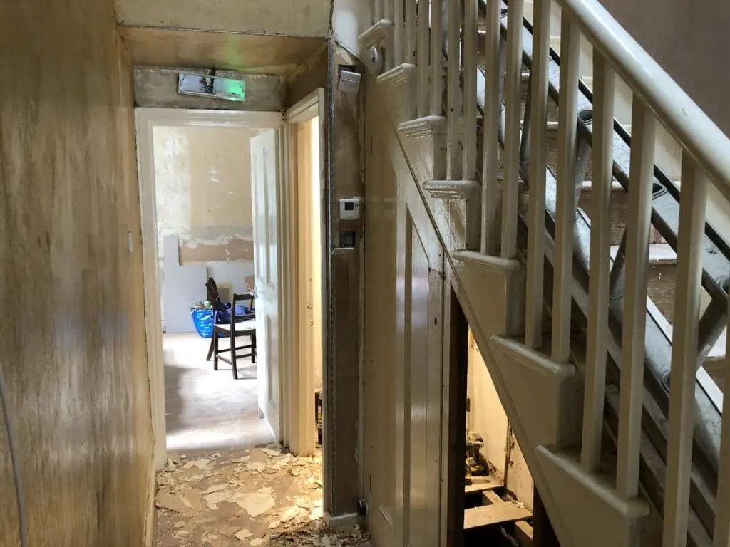 Six bedroom house renovation before and under construction at Peckham in London