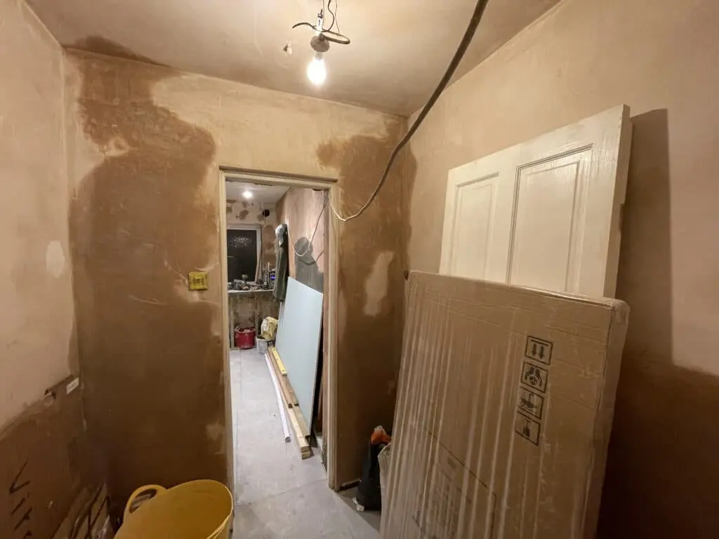 Under construction bathroom renovation in Romford, London