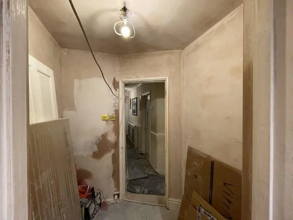 Under construction bathroom renovation in Romford, London