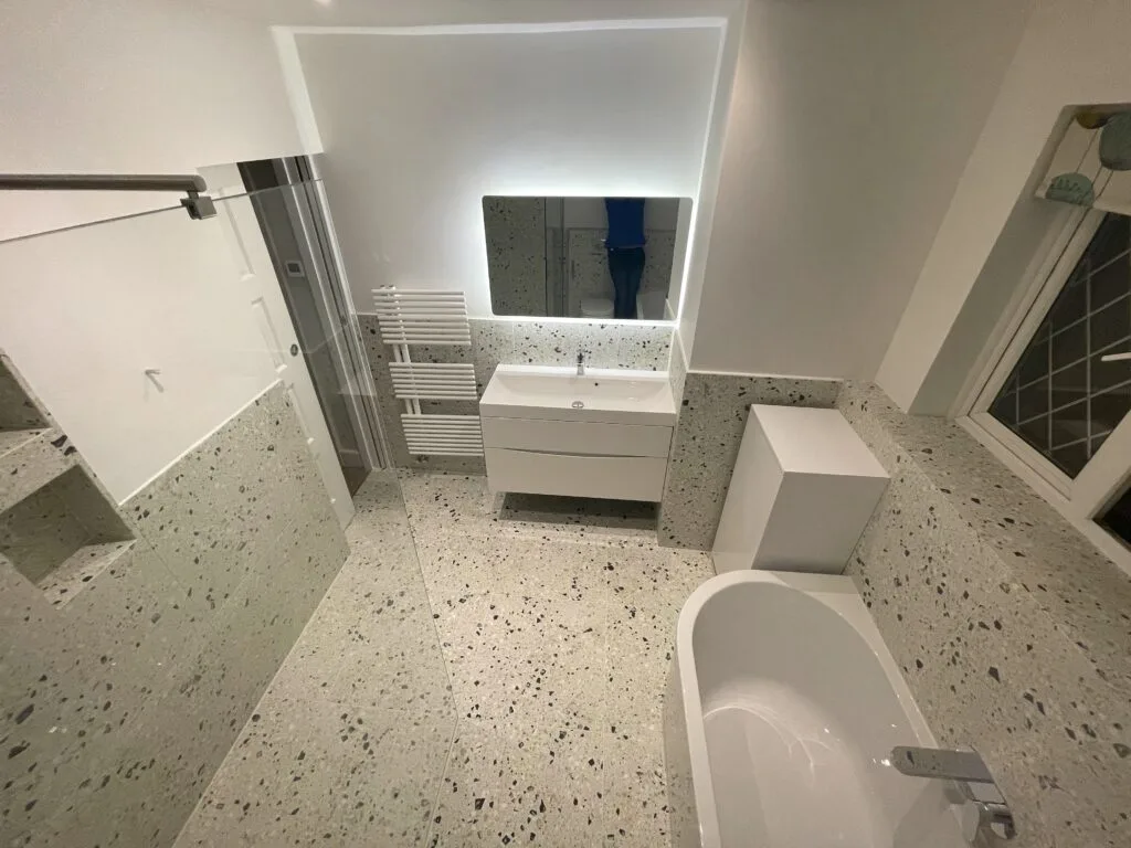 Completed bathroom renovation