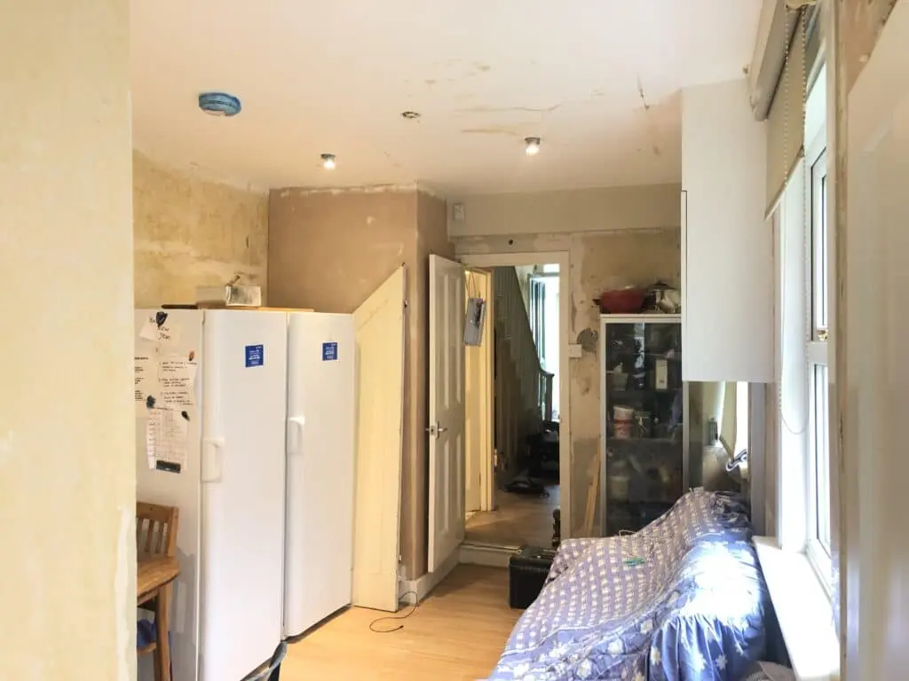 Six bedroom house renovation before and under construction at Peckham in London