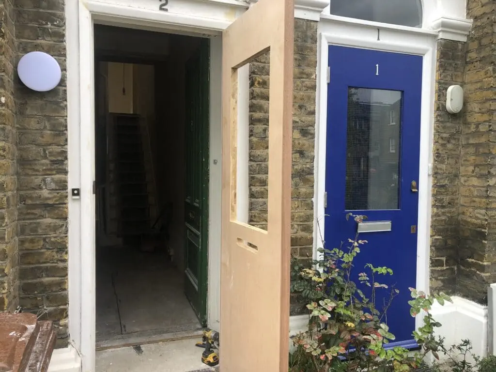 Six bedroom house renovation before and under construction at Peckham in London