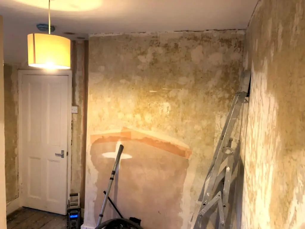 Six bedroom house renovation before and under construction at Peckham in London