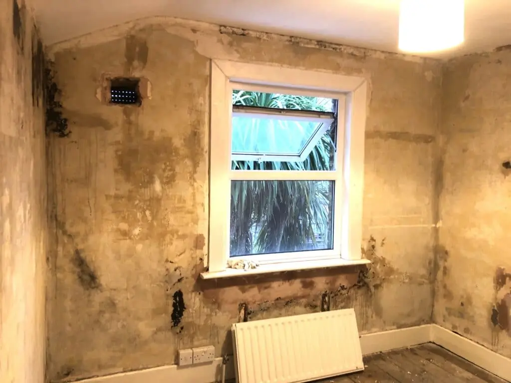 Six bedroom house renovation before and under construction at Peckham in London