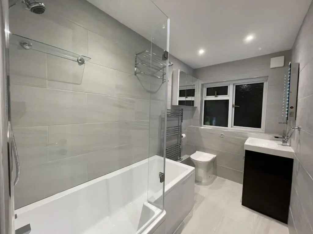 Completed bathroom renovation in Romford, London