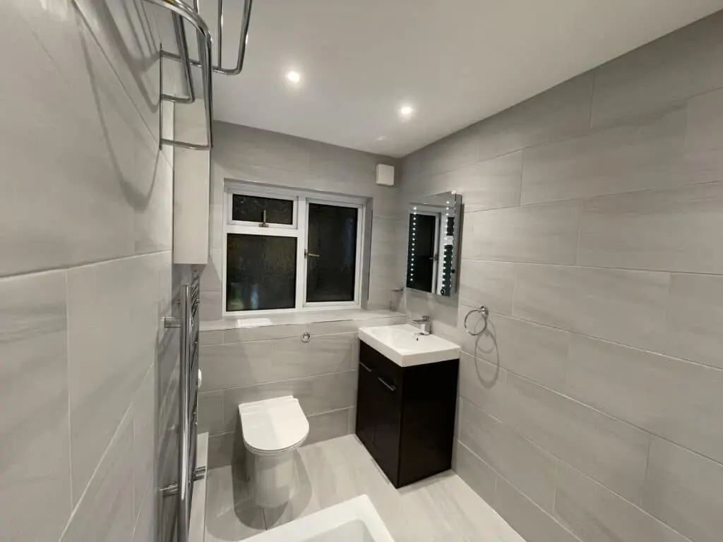 Completed bathroom renovation in Romford, London