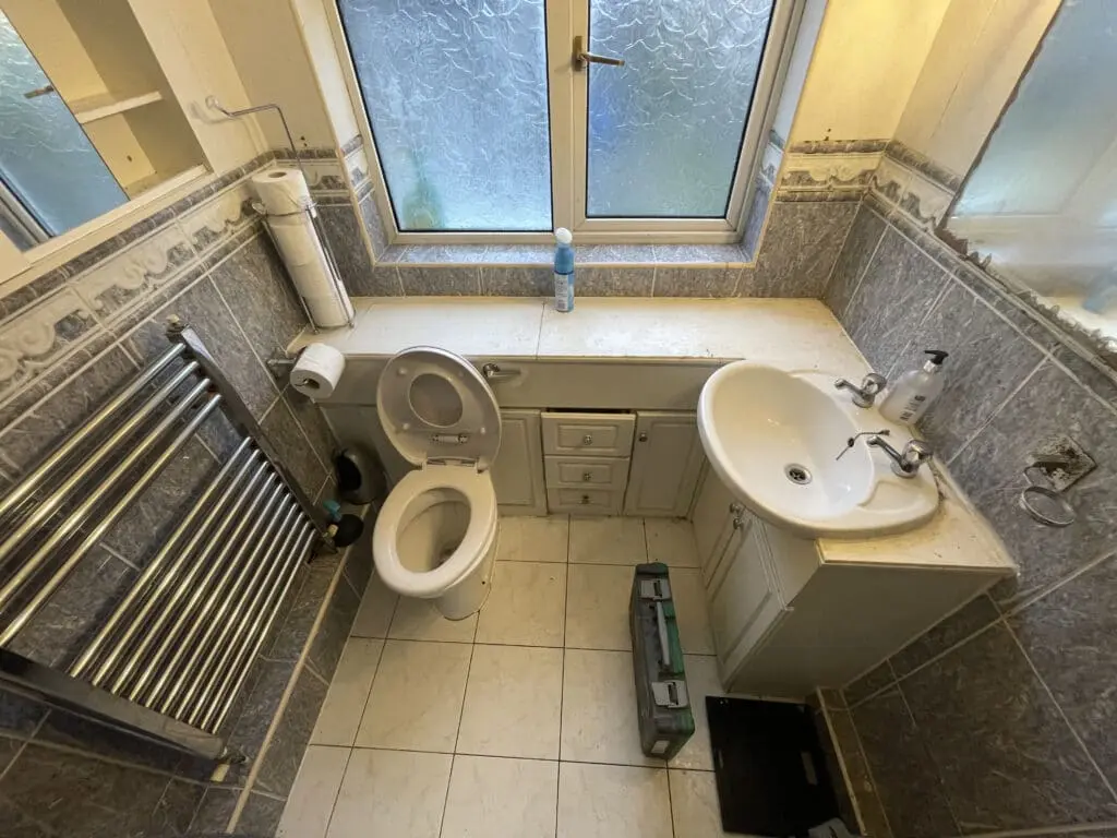 Before bathroom renovation in Romford, London