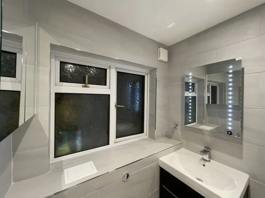 Completed bathroom renovation in Romford, London