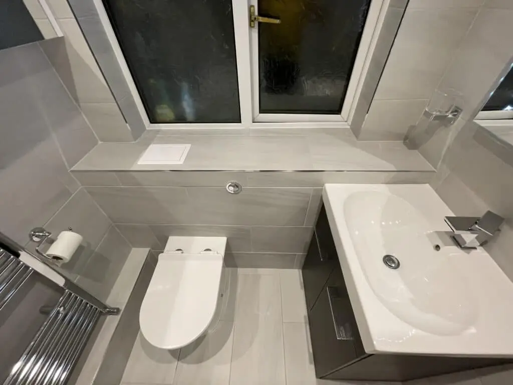 Completed bathroom renovation in Romford, London