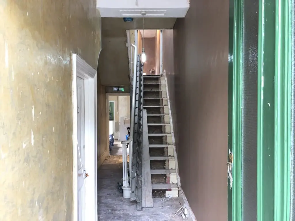 Six bedroom house renovation before and under construction at Peckham in London