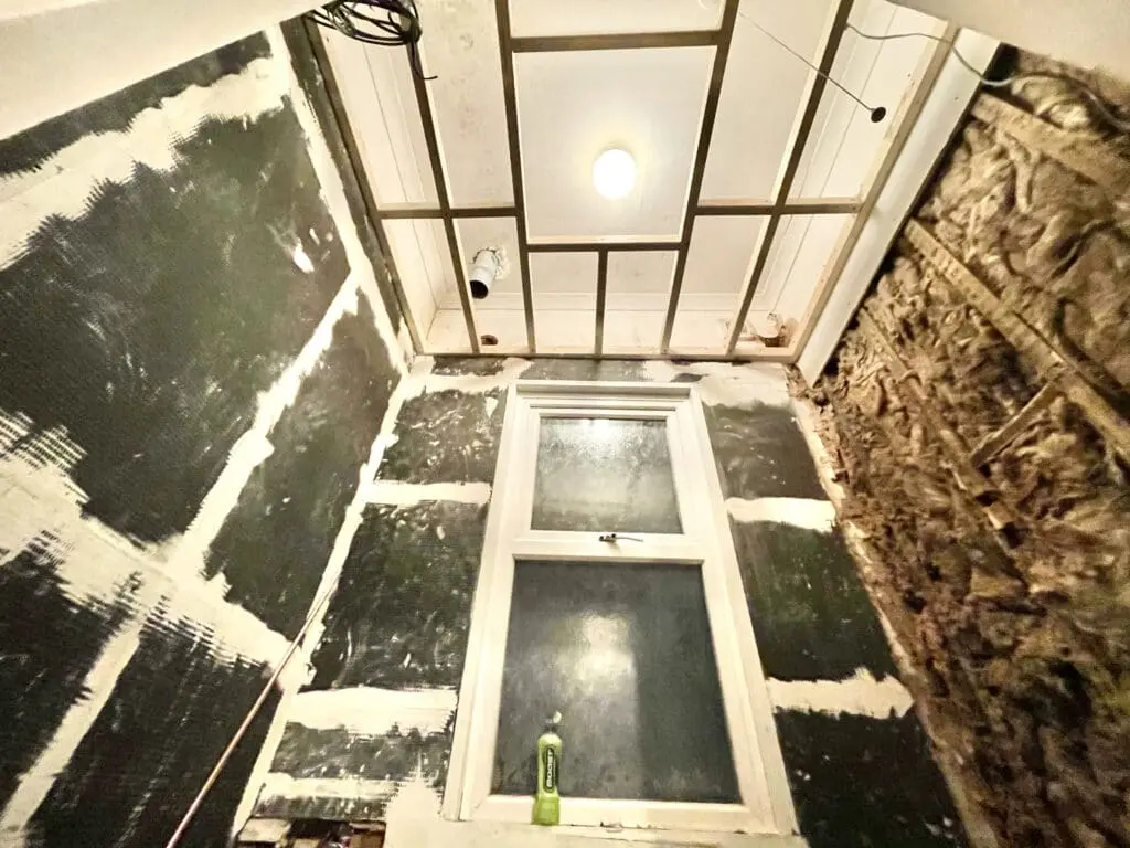 During bathroom renovation in the perfectionist’s house at Croydon