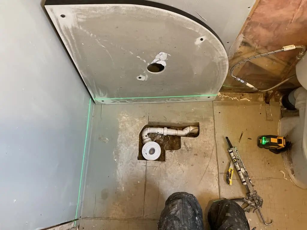 During renovation the perfectionist’s shower room in Croydon