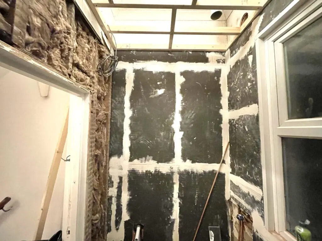 During bathroom renovation in the perfectionist’s house at Croydon