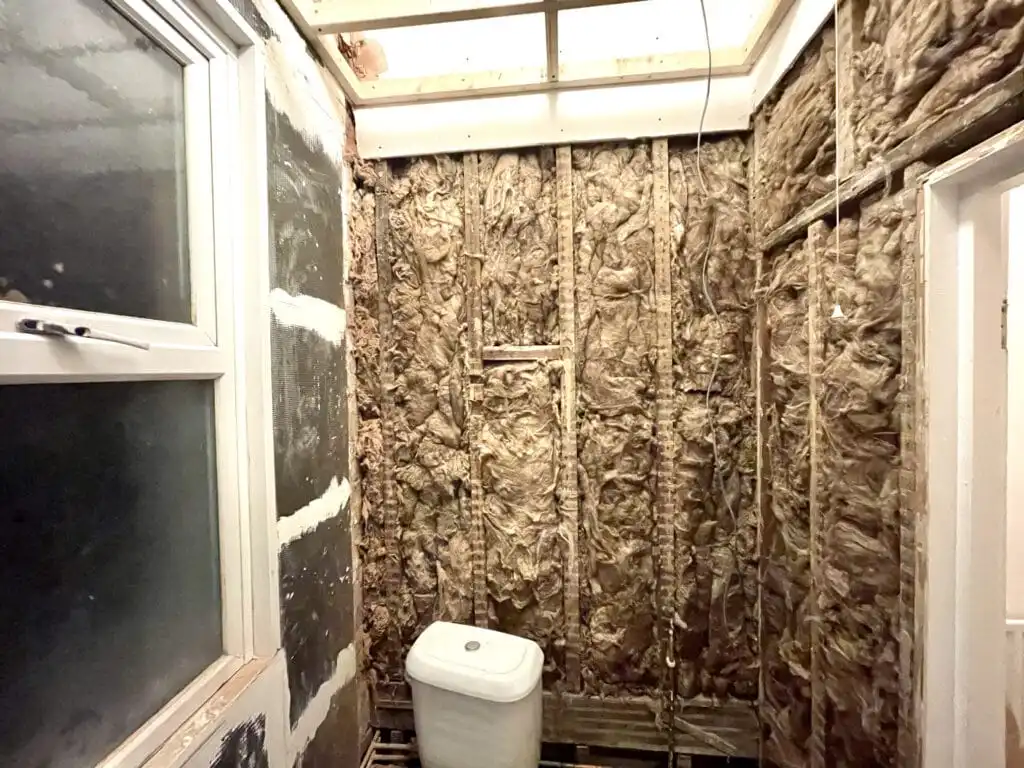 During bathroom renovation in the perfectionist’s house at Croydon