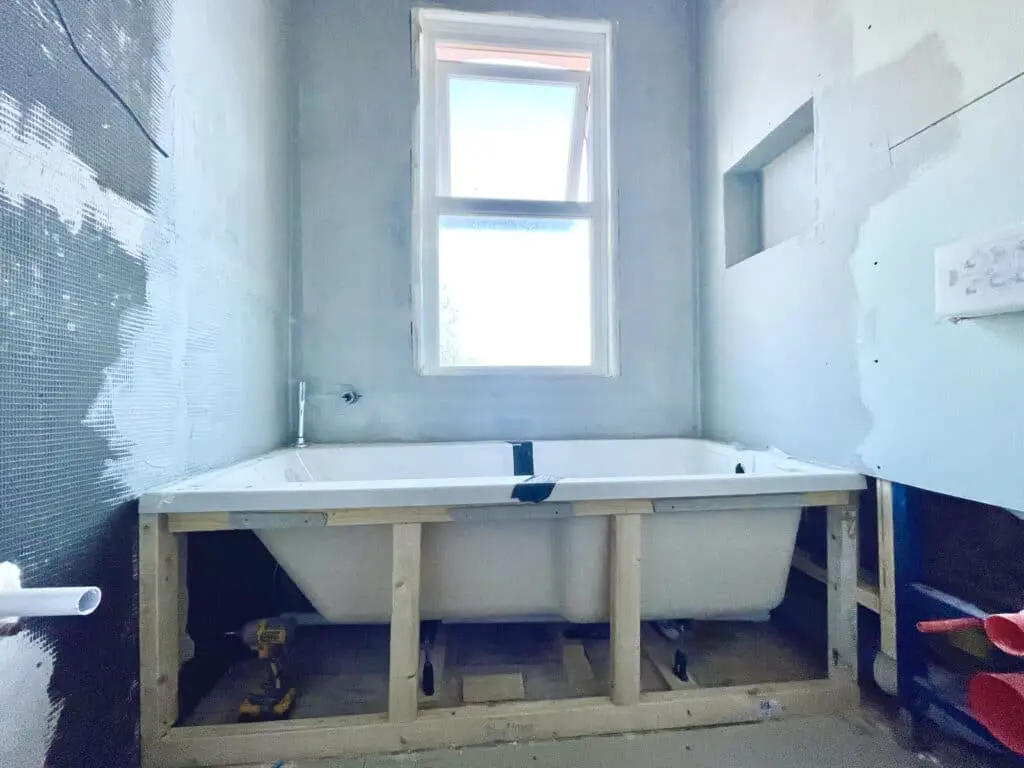 During bathroom renovation in the perfectionist’s house at Croydon