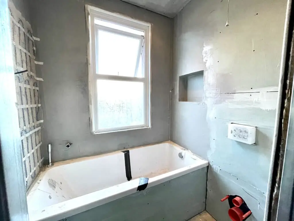 During bathroom renovation in the perfectionist’s house at Croydon