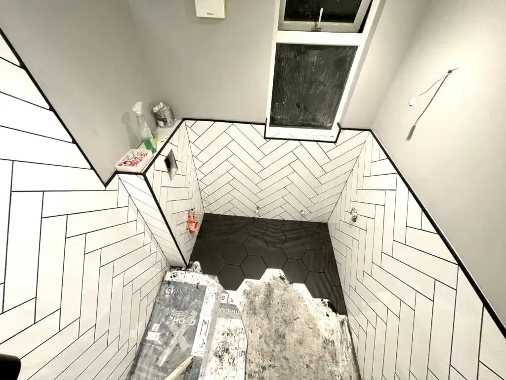 During renovation the perfectionist’s shower room in Croydon