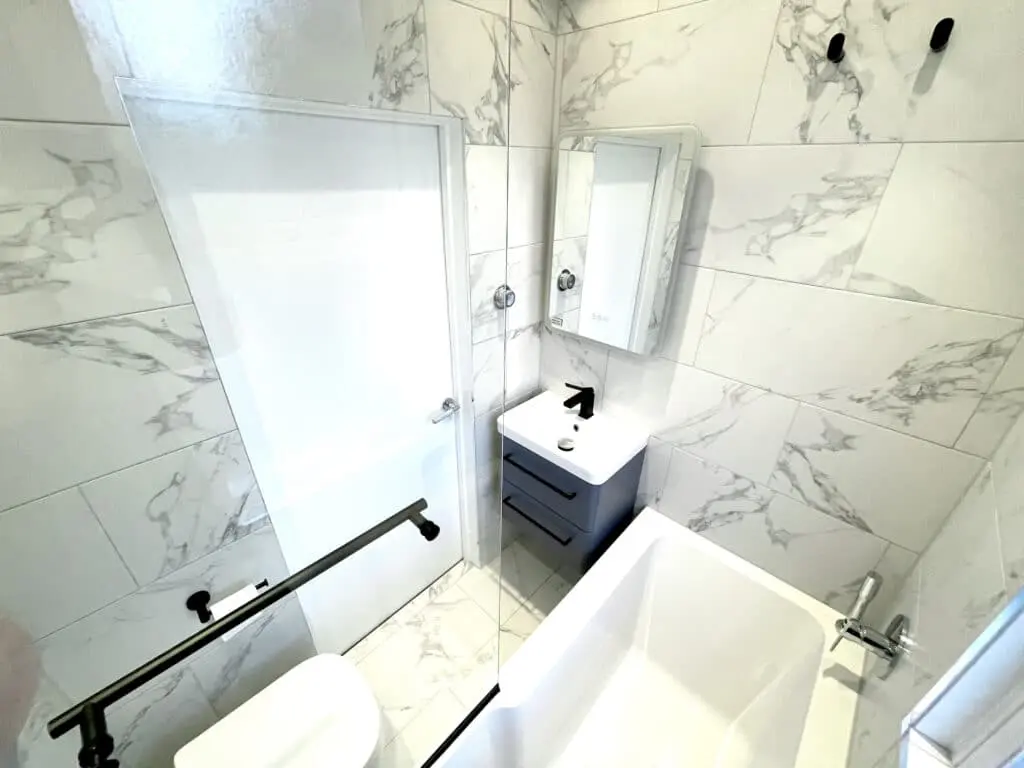 Luxury bathroom renovation in the perfectionist’s house at Croydon
