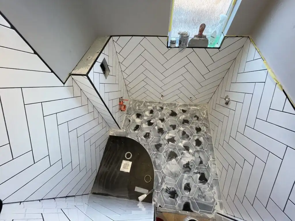 During renovation the perfectionist’s shower room in Croydon