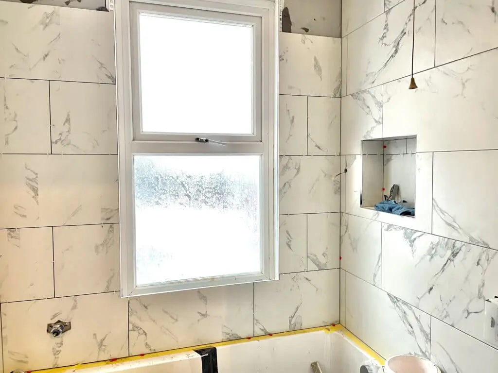 During bathroom renovation in the perfectionist’s house at Croydon