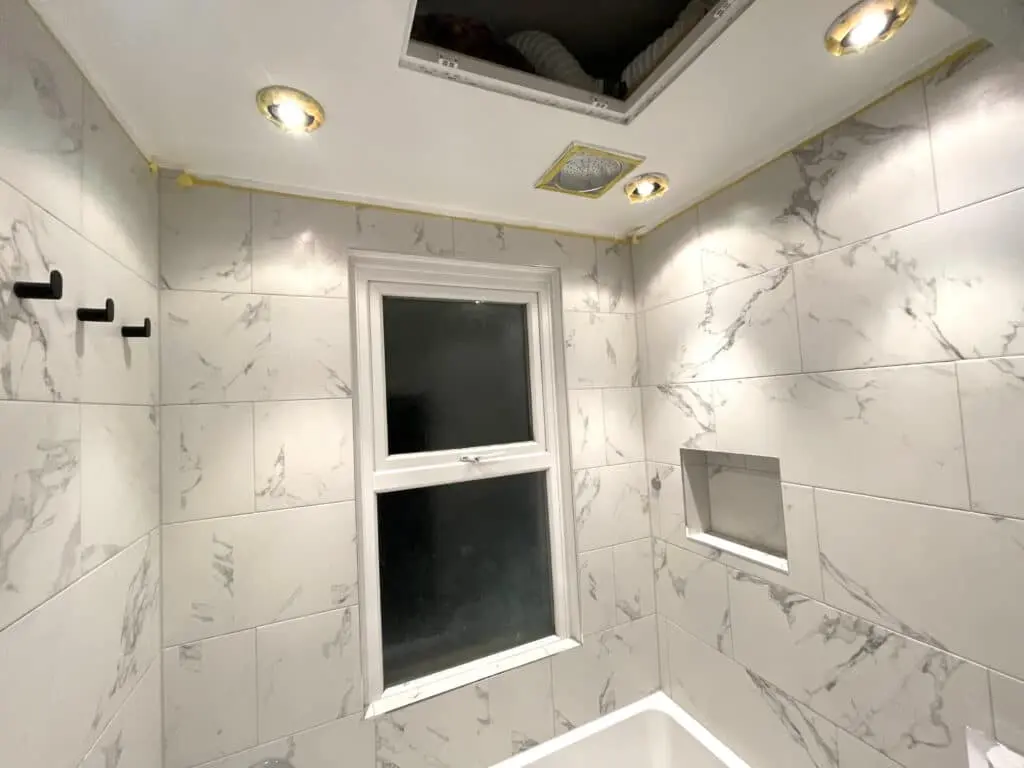 During bathroom renovation in the perfectionist’s house at Croydon