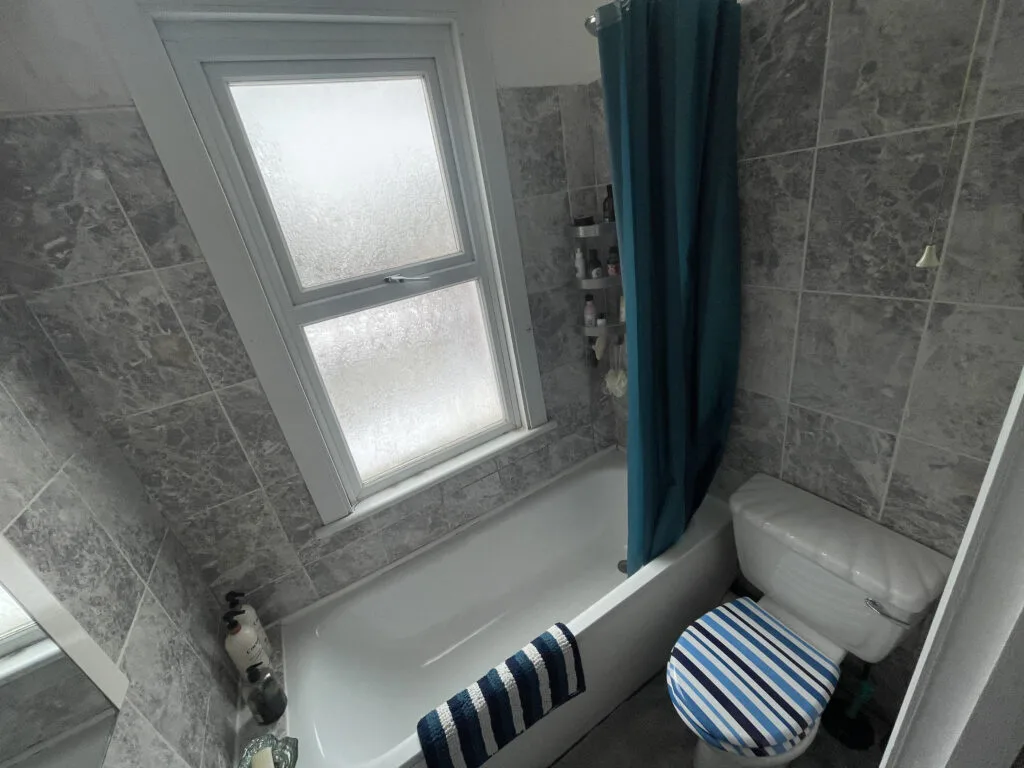 During bathroom renovation in the perfectionist’s house at Croydon