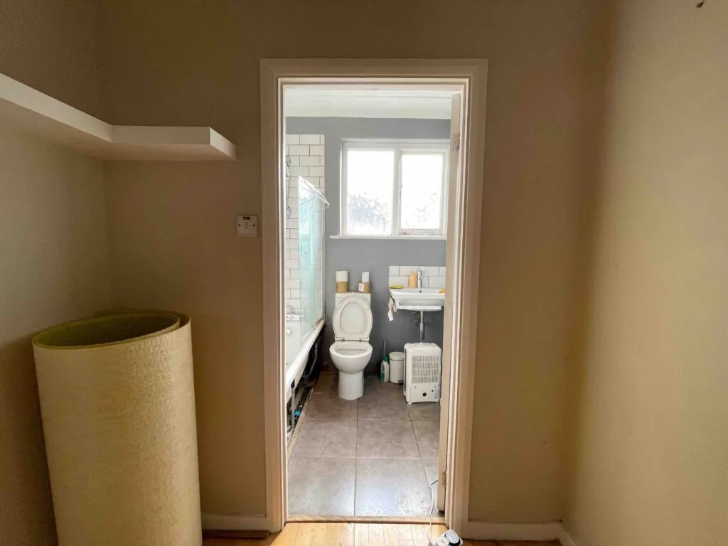 Under construction bathroom renovation at Greenwich in London