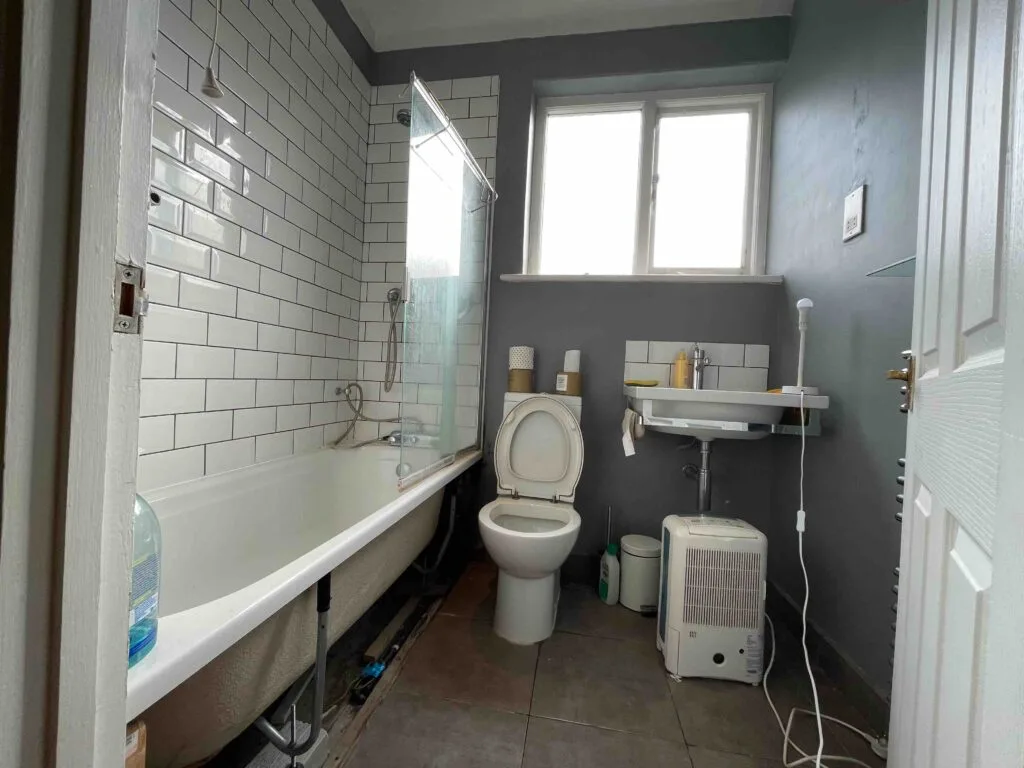 Under construction bathroom renovation at Greenwich in London