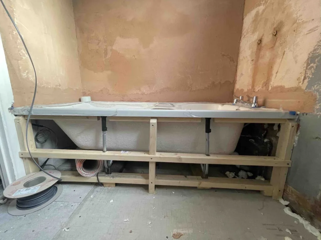 Under construction bathroom renovation at Greenwich in London