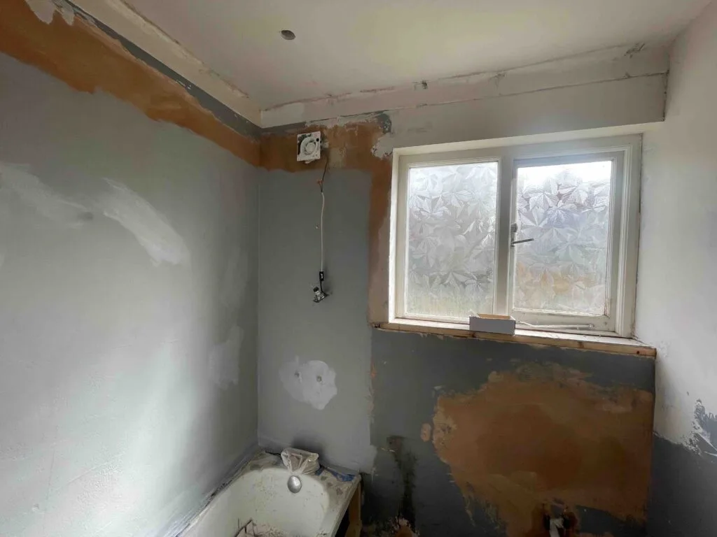 Under construction bathroom renovation at Greenwich in London