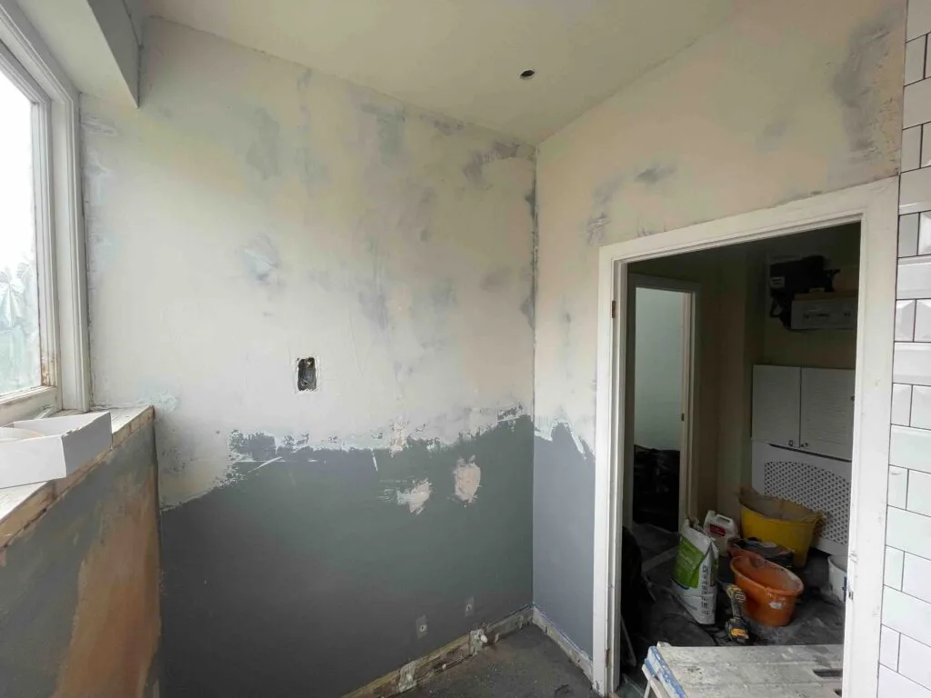 Under construction bathroom renovation at Greenwich in London