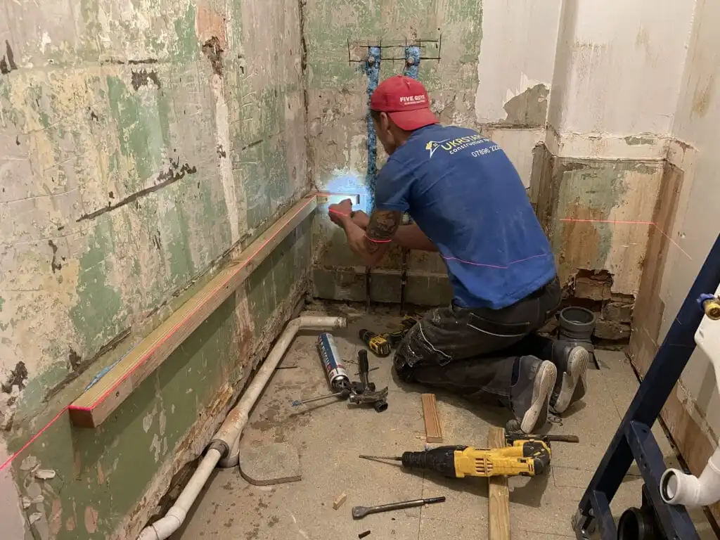 Under Construction Bathroom Renovation at Woolwich in London