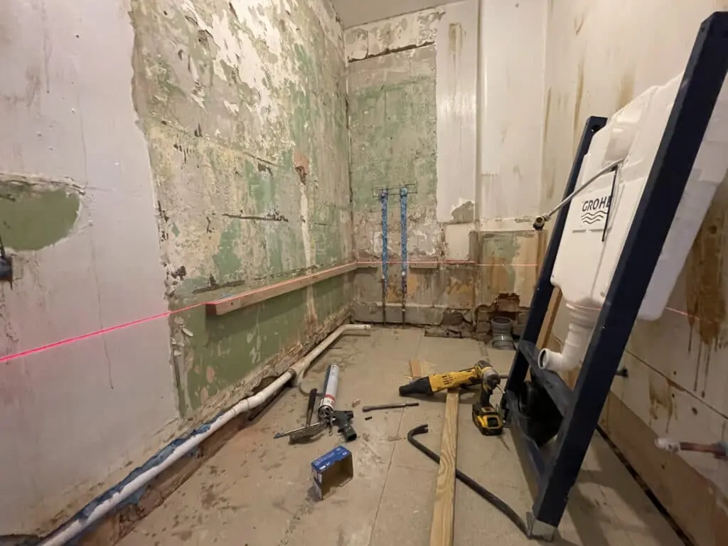 Under Construction Bathroom Renovation at Woolwich in London