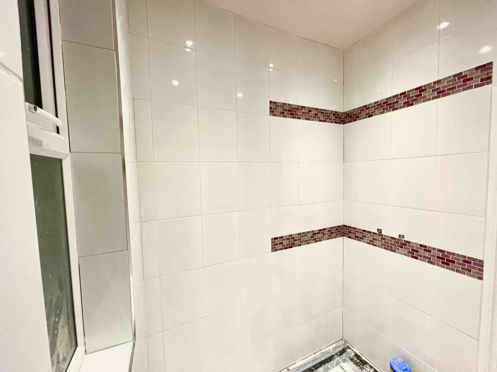 Shower room under construction. Wimbledon, London
