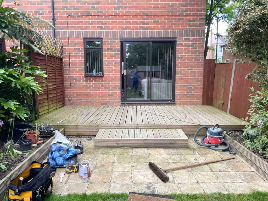 During Renovation of Garden Makeover in South East London