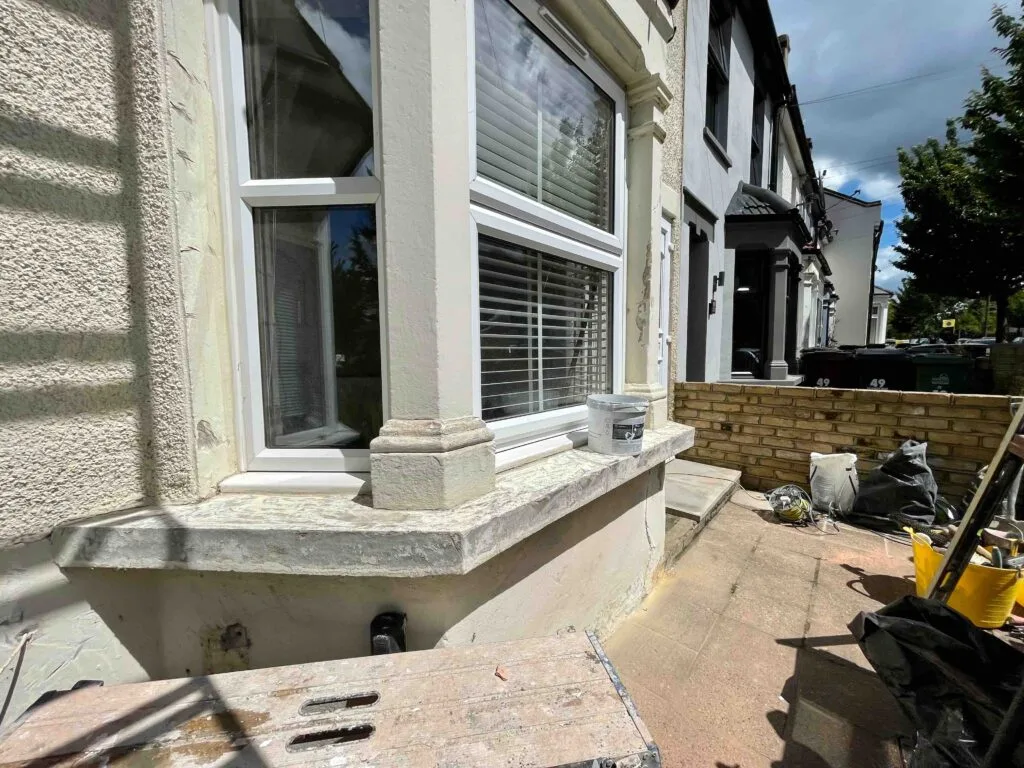 Bay Window Renovation, New Brick Wall, Walthamstow, under construction