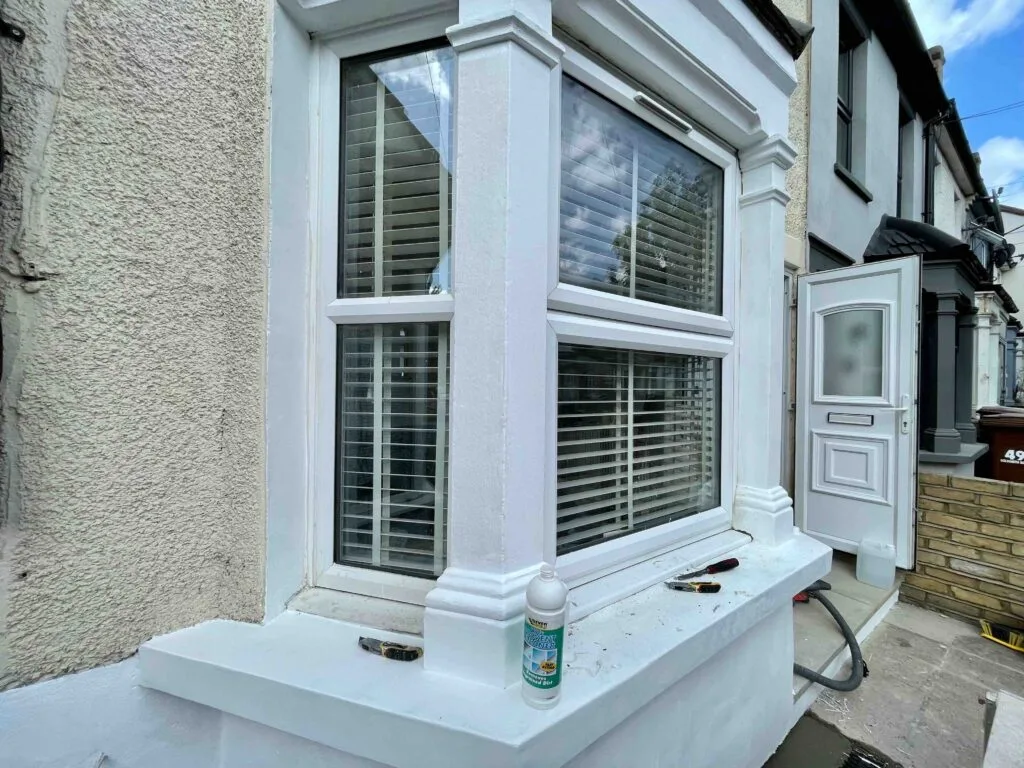 Bay Window Renovation, New Brick Wall, Walthamstow, under construction
