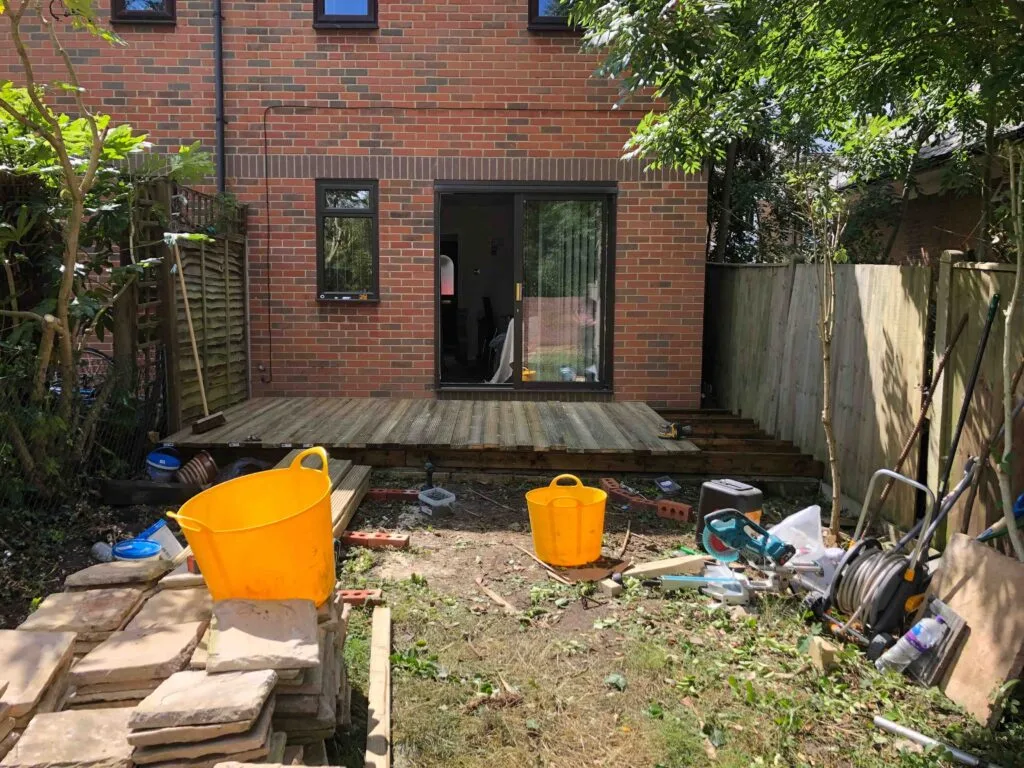 During Renovation of Garden Makeover in South East London