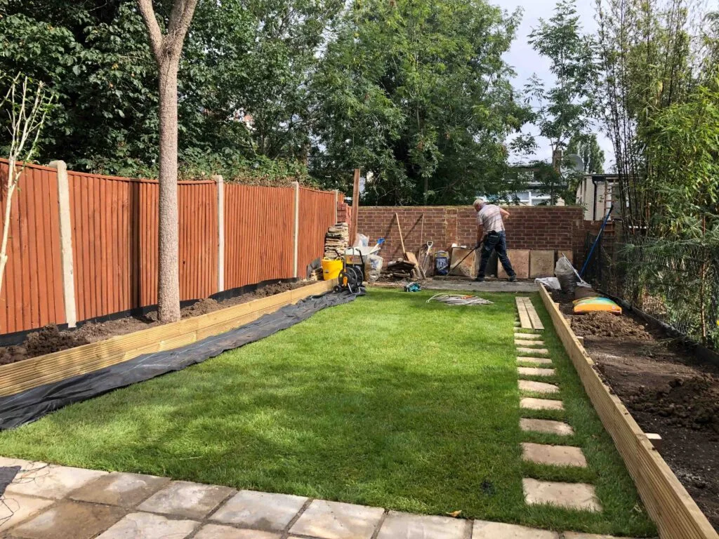 During Renovation of Garden Makeover in South East London