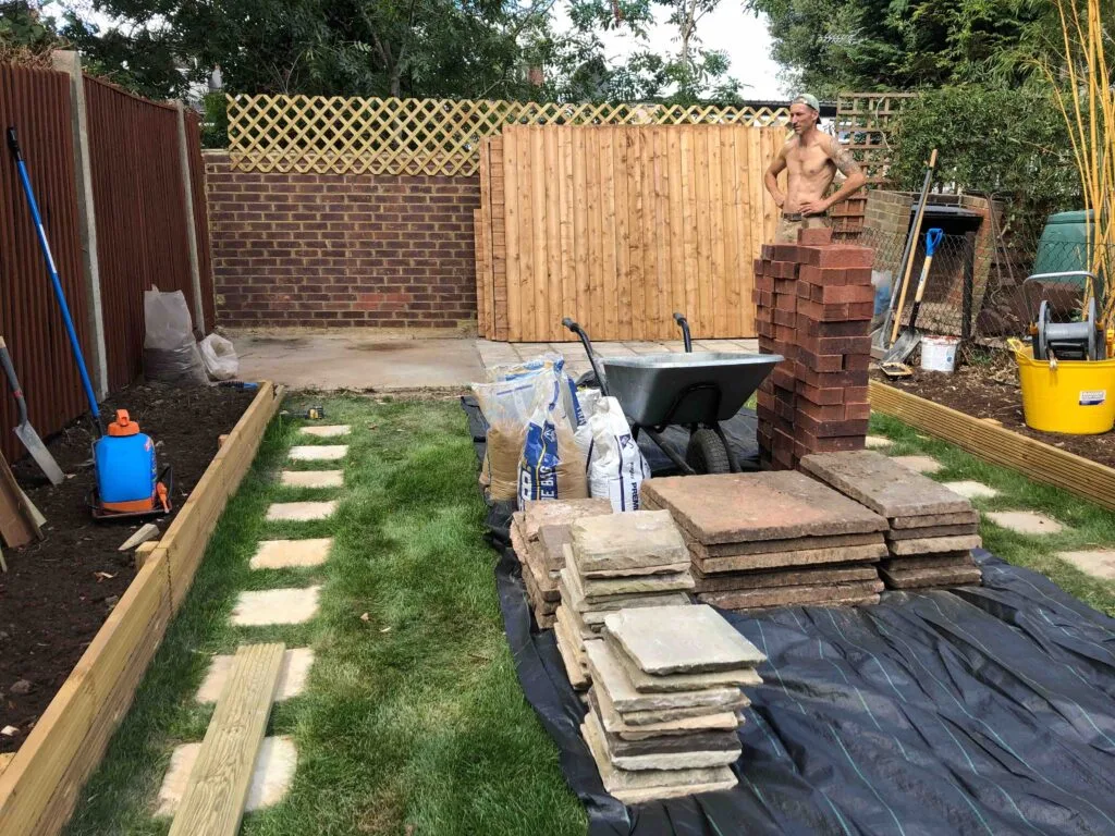 During Renovation of Garden Makeover in South East London