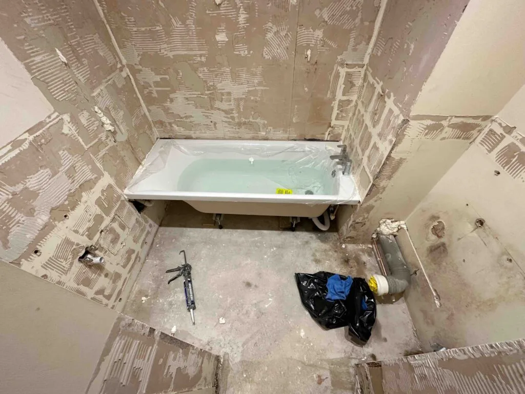 During renovation bathroom in Lewisham