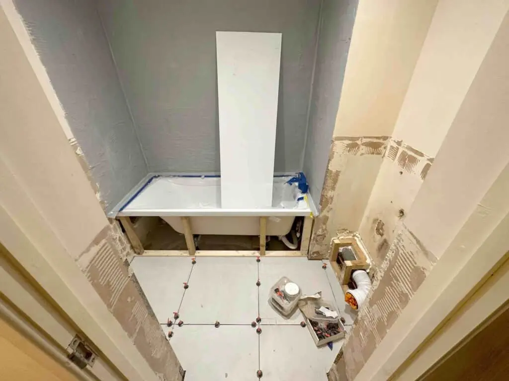 During renovation bathroom in Lewisham