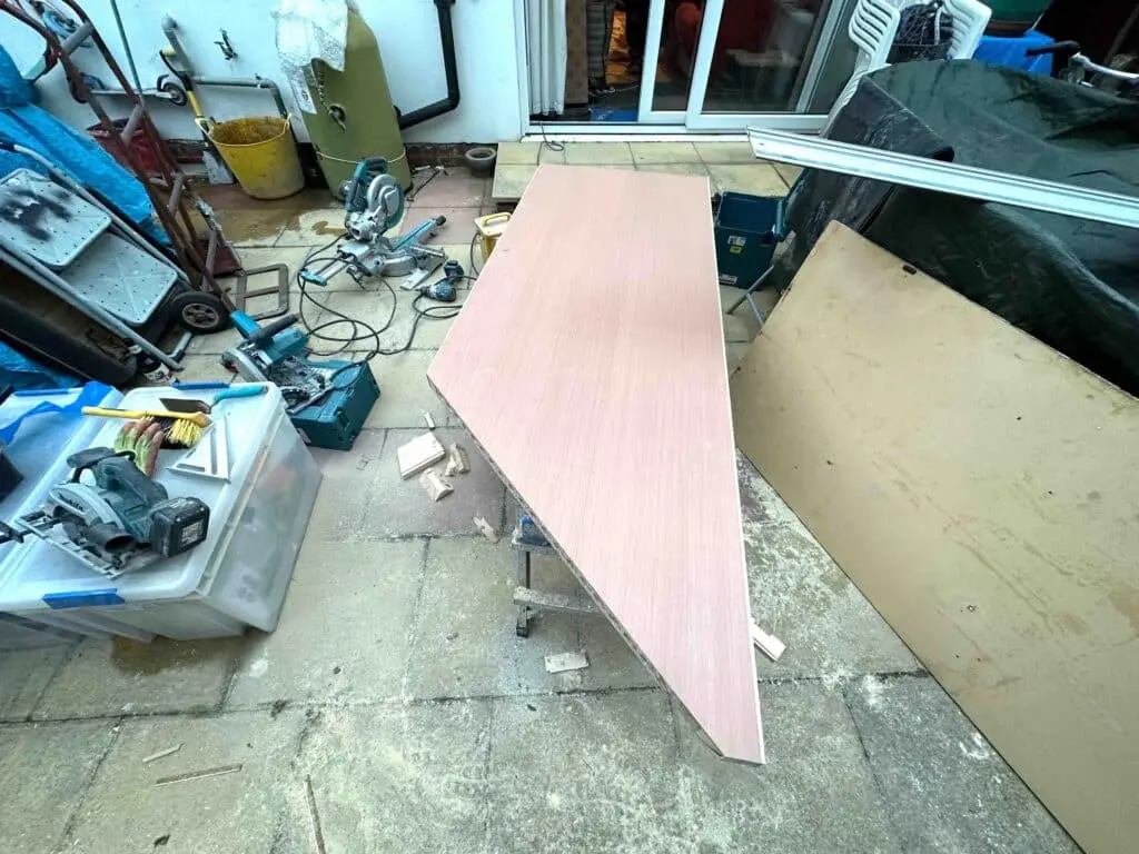 Cloakroom refurbishment during renovation